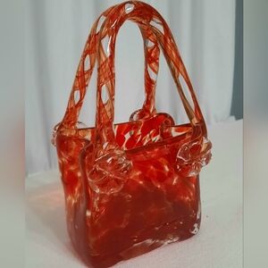 Elegant Red Glass Handbag